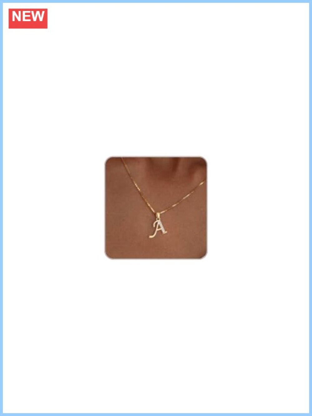 14K Gold Plated Initial Pendant Necklace, Dainty Letter Charm, Lobster Clasp